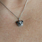18k Panda Face Pendant. 18k WG Diamond 3D Diamond Head Necklace