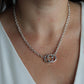 Vintage GUCCI Necklace. Double G Gucci Logo Sterling Silver Pendant