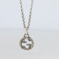 Vintage GUCCI Necklace. Double G Gucci Logo Sterling Silver Pendant