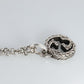 Vintage GUCCI Necklace. Double G Gucci Logo Sterling Silver Pendant