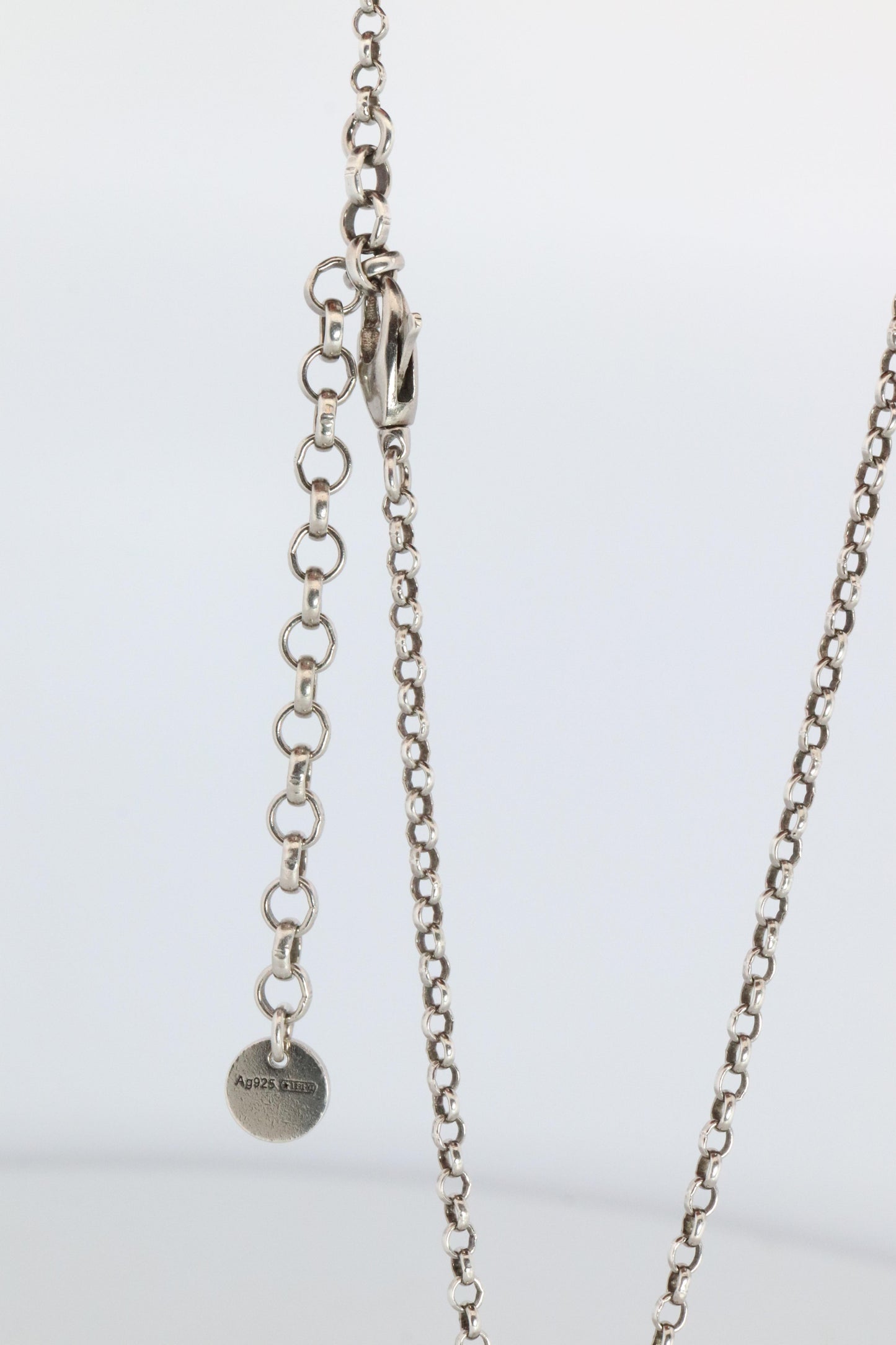 Vintage GUCCI Necklace. Double G Gucci Logo Sterling Silver Pendant