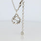 Vintage GUCCI Necklace. Double G Gucci Logo Sterling Silver Pendant