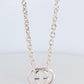 Vintage GUCCI Necklace. Double G Gucci Logo Sterling Silver Pendant
