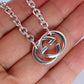 Vintage GUCCI Necklace. Double G Gucci Logo Sterling Silver Pendant
