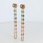 Genuine GUCCI Earrings. 18k Sapphire In and Out Dangle Multi-color earrings.
