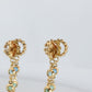 Genuine GUCCI Earrings. 18k Sapphire In and Out Dangle Multi-color earrings.