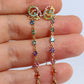Genuine GUCCI Earrings. 18k Sapphire In and Out Dangle Multi-color earrings.
