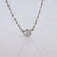 Vintage Tiffany Co Platinum Necklace Elsa Peretti Diamond by the Yard 0.22ct 1P