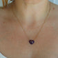 Tiffany and Co Heart Pendant 18k Tiffany Elsa Peretti Amethyst Cabochon Necklace