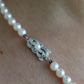 MIKIMOTO 14k White Gold Pearl Necklace. 6mm Pearls 22in Necklace.