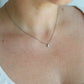 Tiffany Co Diamond Solitaire Necklace. Platinum 0.15ct Diamond Pendant.