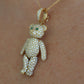 18k Teddy Bear Pendant. 18k YG Diamond Pave 3D Diamond Bear full body necklace