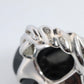Chanel Camelia Ring. Genuine CHANEL 18k 750 Camelia Onyx Ring. Size 48.