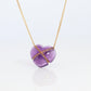 Tiffany and Co Heart Pendant 18k Tiffany Elsa Peretti Amethyst Cabochon Necklace