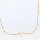 MIKIMOTO 18k Gold Pearl Station Necklace. 6mm Pearls Necklace