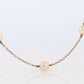 MIKIMOTO 18k Gold Pearl Station Necklace. 6mm Pearls Necklace