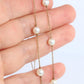 MIKIMOTO 18k Gold Pearl Station Necklace. 6mm Pearls Necklace