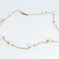 MIKIMOTO 18k Gold Pearl Station Necklace. 6mm Pearls Necklace