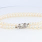 MIKIMOTO 14k White Gold Pearl Necklace. 6mm Pearls 22in Necklace.