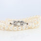 MIKIMOTO 14k White Gold Pearl Necklace. 6mm Pearls 22in Necklace.
