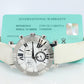 Tiffany and Co Watch. SS and Ceramic Tiffany Atlas Chrono Ladies Watch.