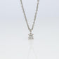Tiffany Co Diamond Solitaire Necklace. Platinum 0.15ct Diamond Pendant.