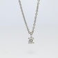 Tiffany Co Diamond Solitaire Necklace. Platinum 0.15ct Diamond Pendant.
