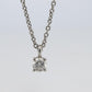 Tiffany Co Diamond Solitaire Necklace. Platinum 0.15ct Diamond Pendant.