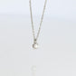 Tiffany Co Diamond Solitaire Necklace. Platinum 0.15ct Diamond Pendant.