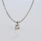 Tiffany Co Diamond Solitaire Necklace. Platinum 0.15ct Diamond Pendant.