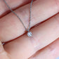 Tiffany Co Diamond Solitaire Necklace. Platinum 0.15ct Diamond Pendant.