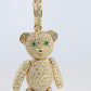 18k Teddy Bear Pendant. 18k YG Diamond Pave 3D Diamond Bear full body necklace