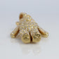 18k Teddy Bear Pendant. 18k YG Diamond Pave 3D Diamond Bear full body necklace