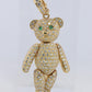 18k Teddy Bear Pendant. 18k YG Diamond Pave 3D Diamond Bear full body necklace