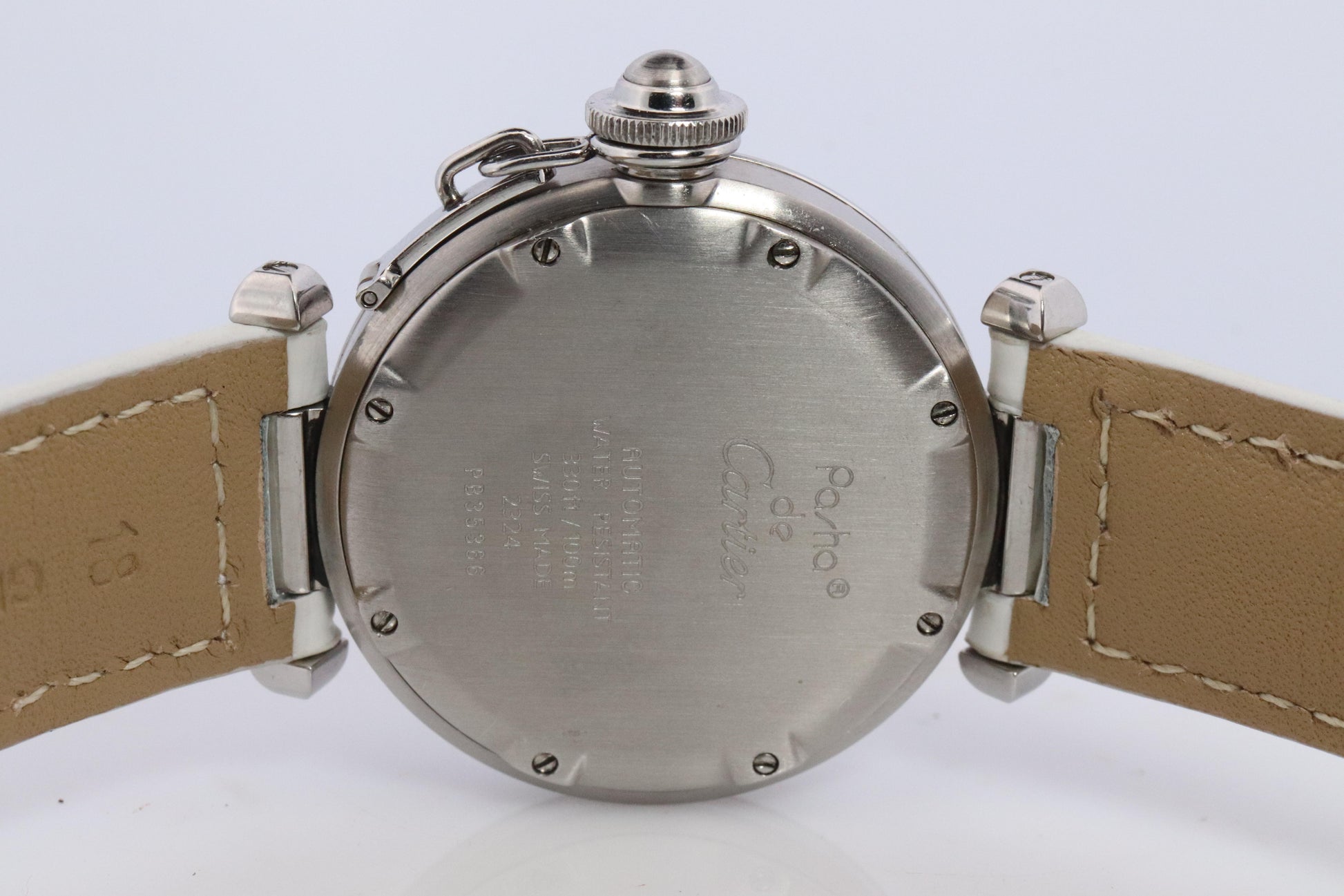 Vintage Cartier PASHA C Automatic 2324. Rare Silver Checkered Dial.