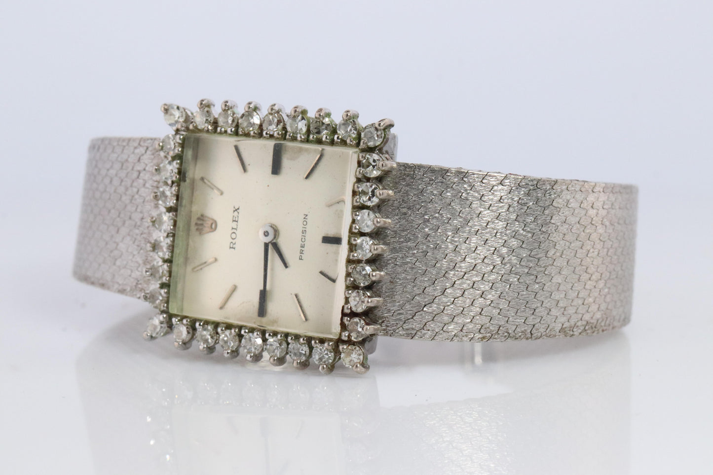 Genuine Rolex Watch. Diamond Bezel Ladies Manual ROLEX 2611 Precision