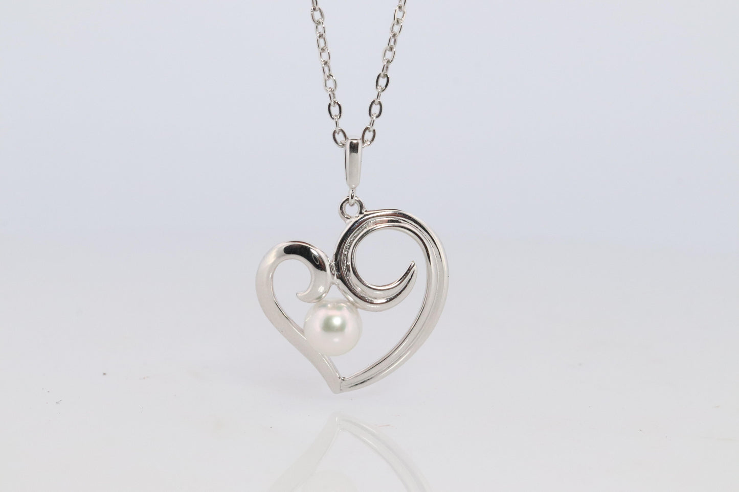 Mikimoto Pendant Sterling Silver. Mikimoto Pearl Heart Pendant Necklace.