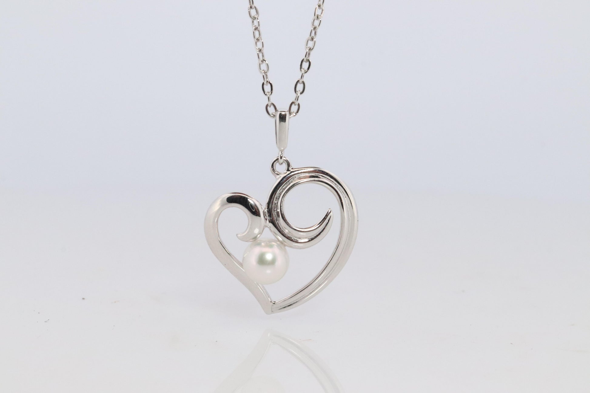 Mikimoto Pendant Sterling Silver. Mikimoto Pearl Heart Pendant Necklace.