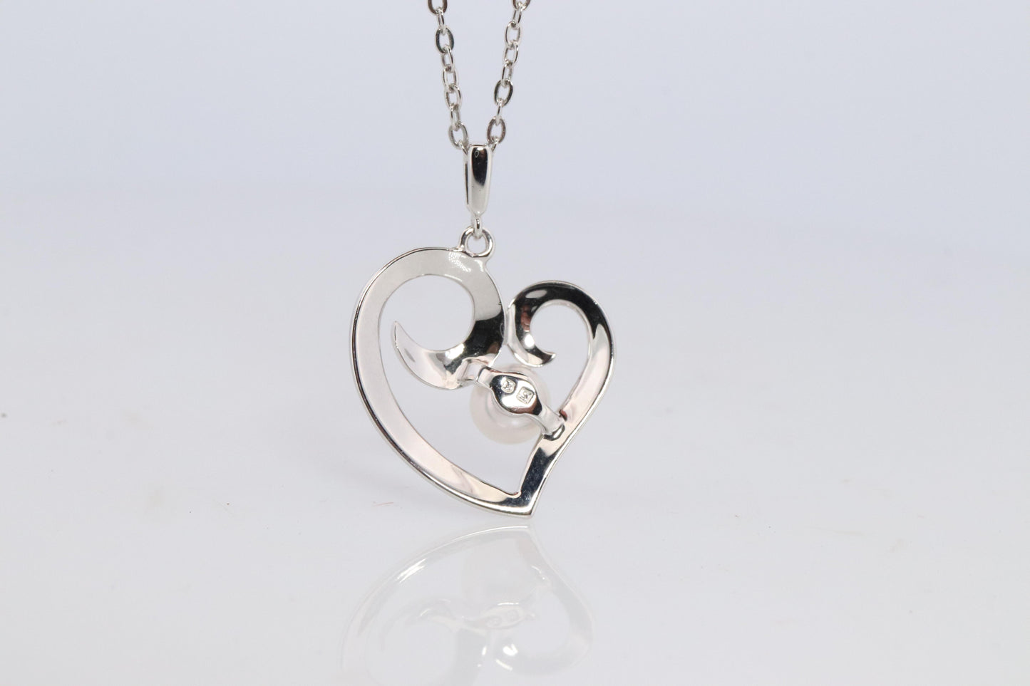 Mikimoto Pendant Sterling Silver. Mikimoto Pearl Heart Pendant Necklace.