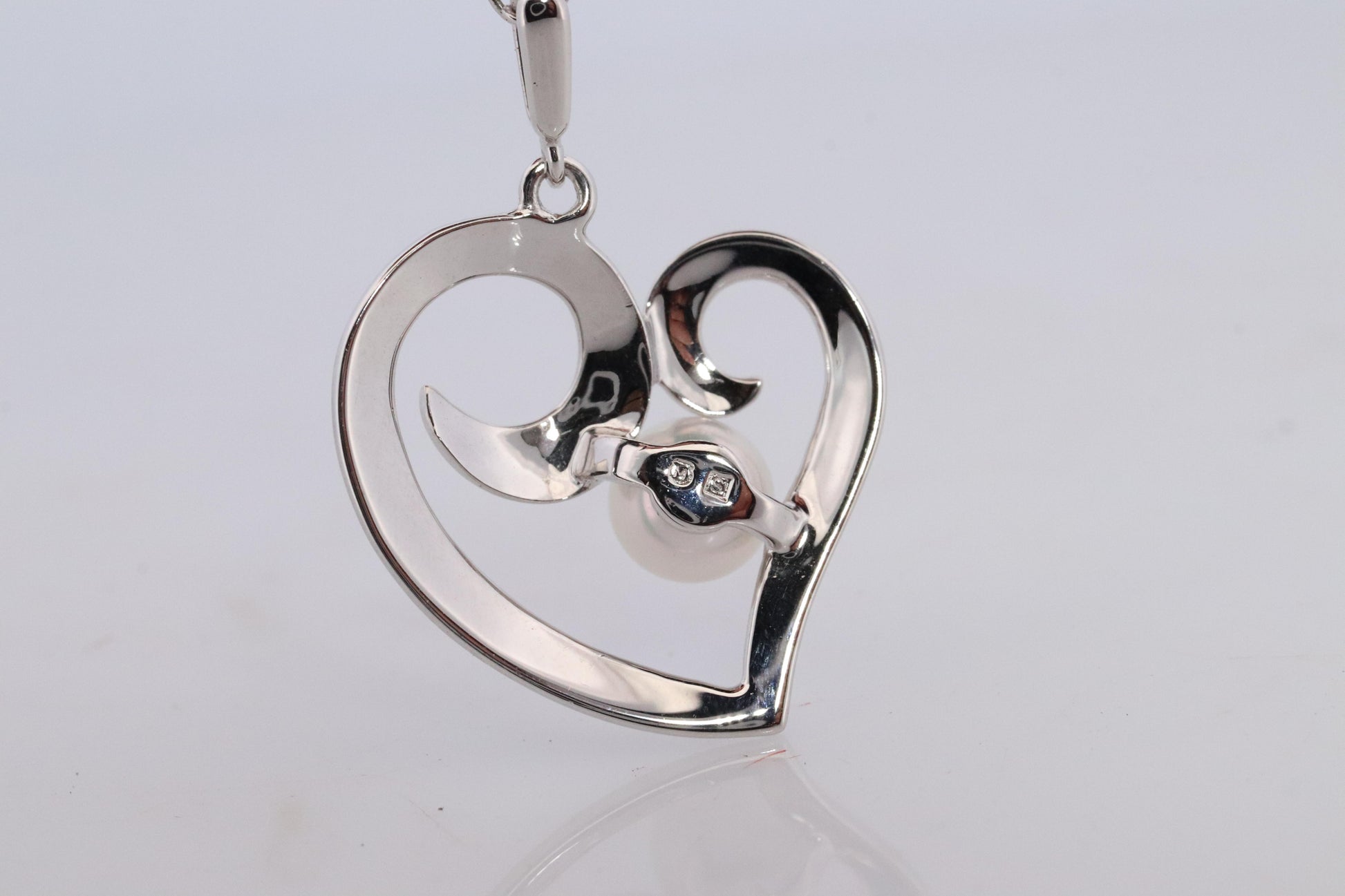 Mikimoto Pendant Sterling Silver. Mikimoto Pearl Heart Pendant Necklace.