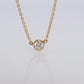 Vintage Tiffany Co Necklace Elsa Peretti Diamond by the Yard 0.23ct Solitaire 1P