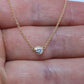 Vintage Tiffany Co Necklace Elsa Peretti Diamond by the Yard 0.23ct Solitaire 1P