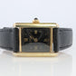 Vintage Must de Cartier Tank Black Dial Watch Vermeil ARGENT Small Manual Tank