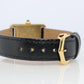 Vintage Must de Cartier Tank Black Dial Watch Vermeil ARGENT Small Manual Tank