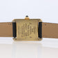 Vintage Must de Cartier Tank Black Dial Watch Vermeil ARGENT Small Manual Tank