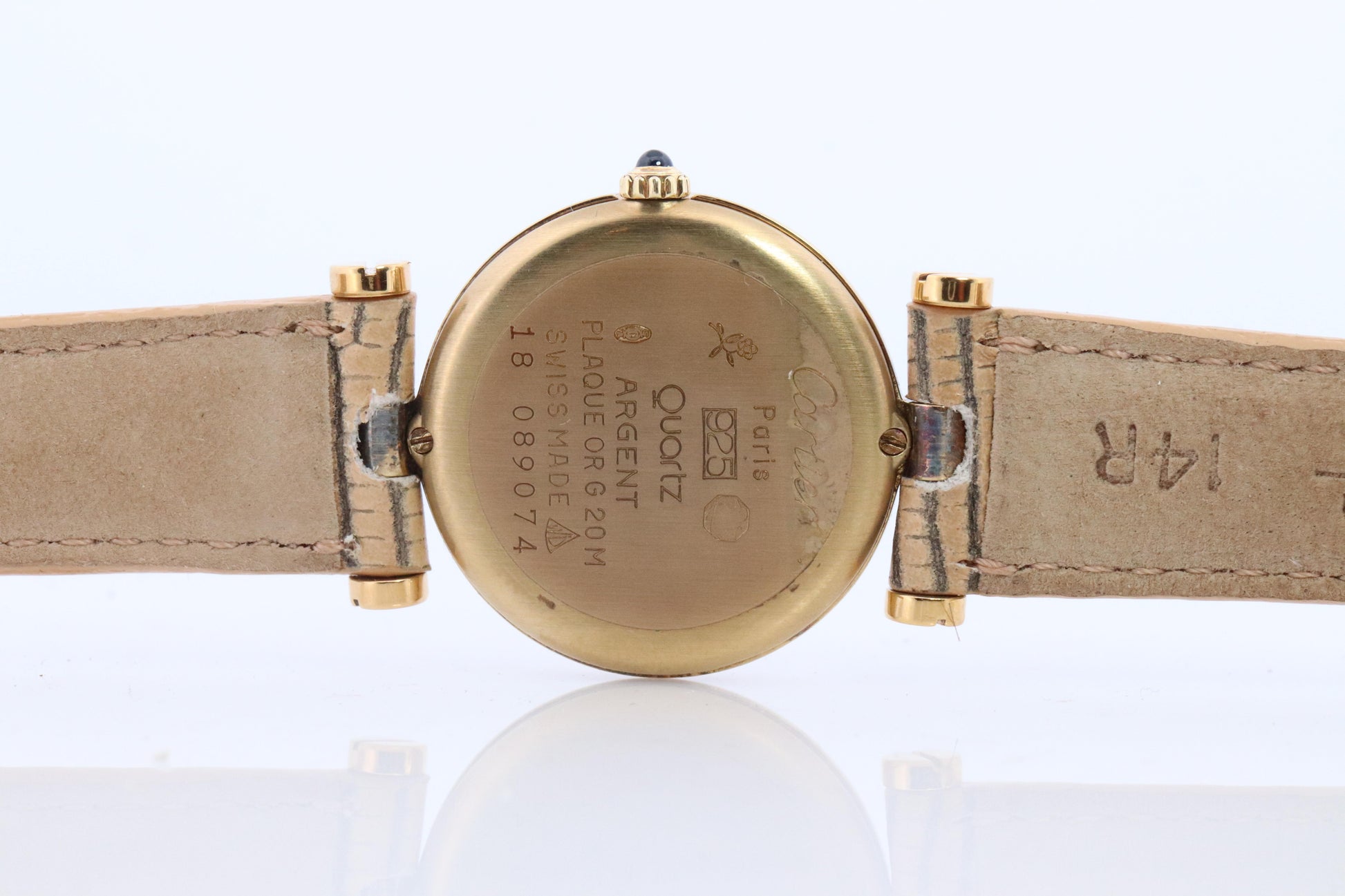 Cartier Watch Must de Cartier Vendome Round Argent Vermeil Trinity Tricolor Face