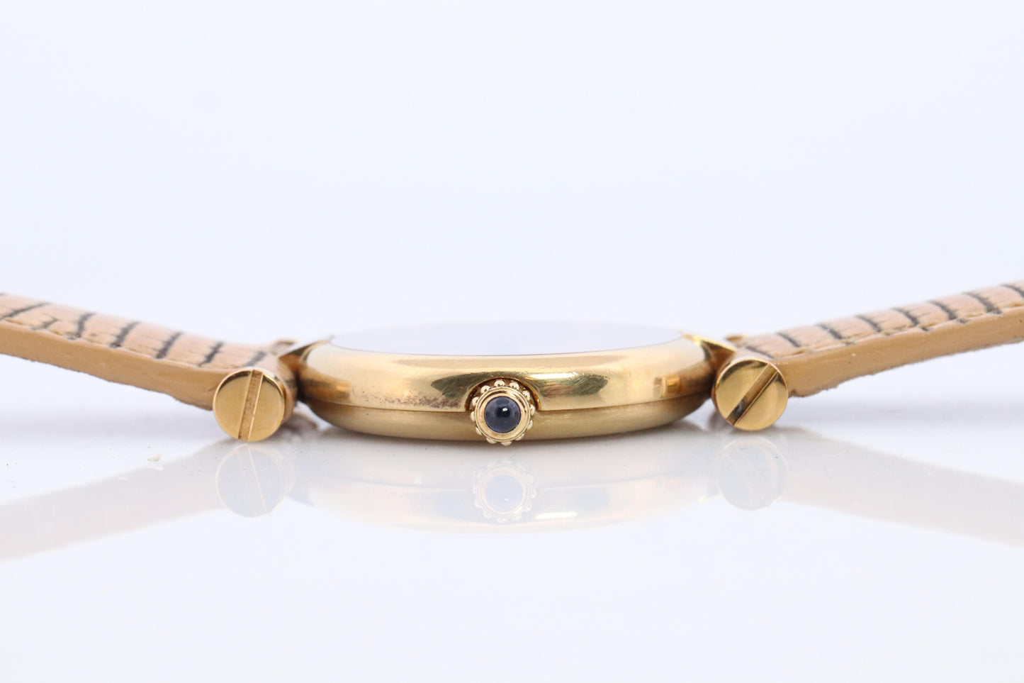 Cartier Watch Must de Cartier Vendome Round Argent Vermeil Trinity Tricolor Face