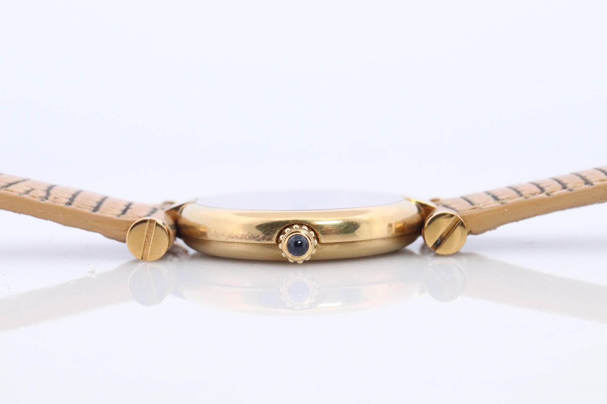 Cartier Watch Must de Cartier Vendome Round Argent Vermeil Trinity Tricolor Face