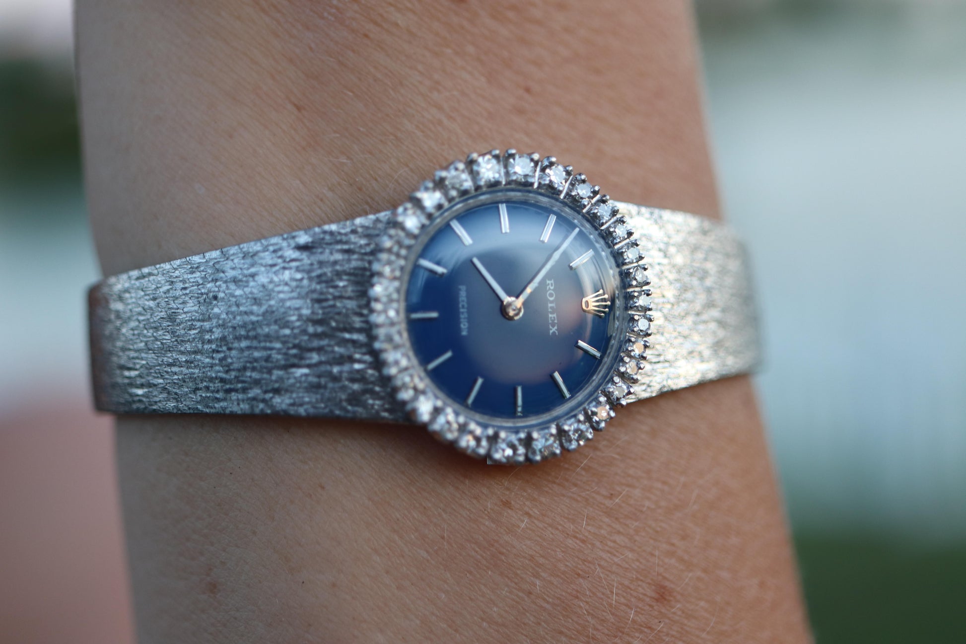 Genuine Diamond Rolex Watch. Ladies 18k Rolex 2191 Manual Watch.
