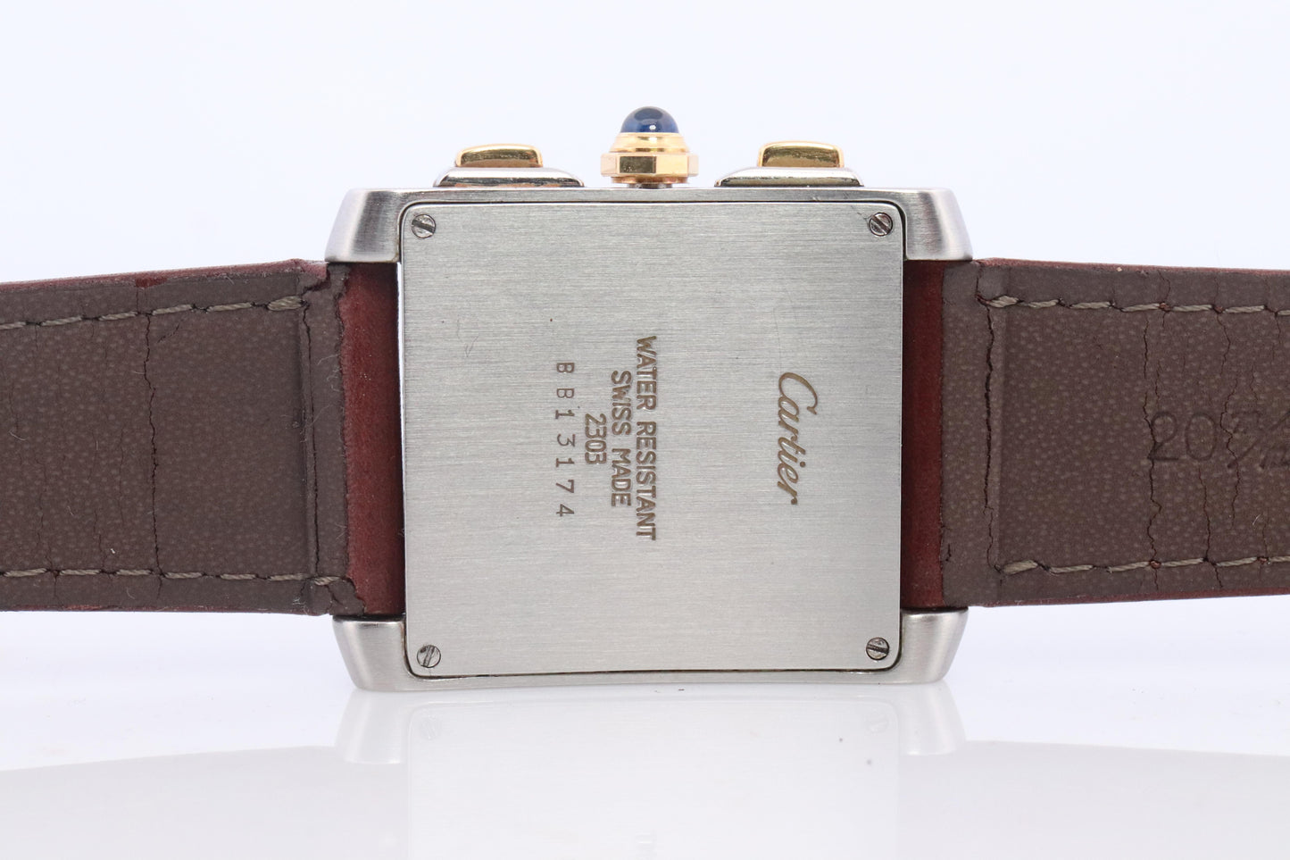 Vintage Cartier Tank Francaise Chronoflex Watch. Cartier 2303 Stainless Steel